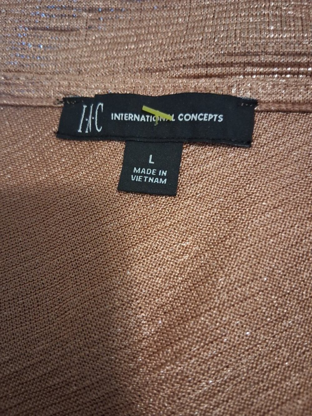 INC International Concepts-Women's One Shoulder Metallic Blush Pink Top-Size L - Picture 5 of 5